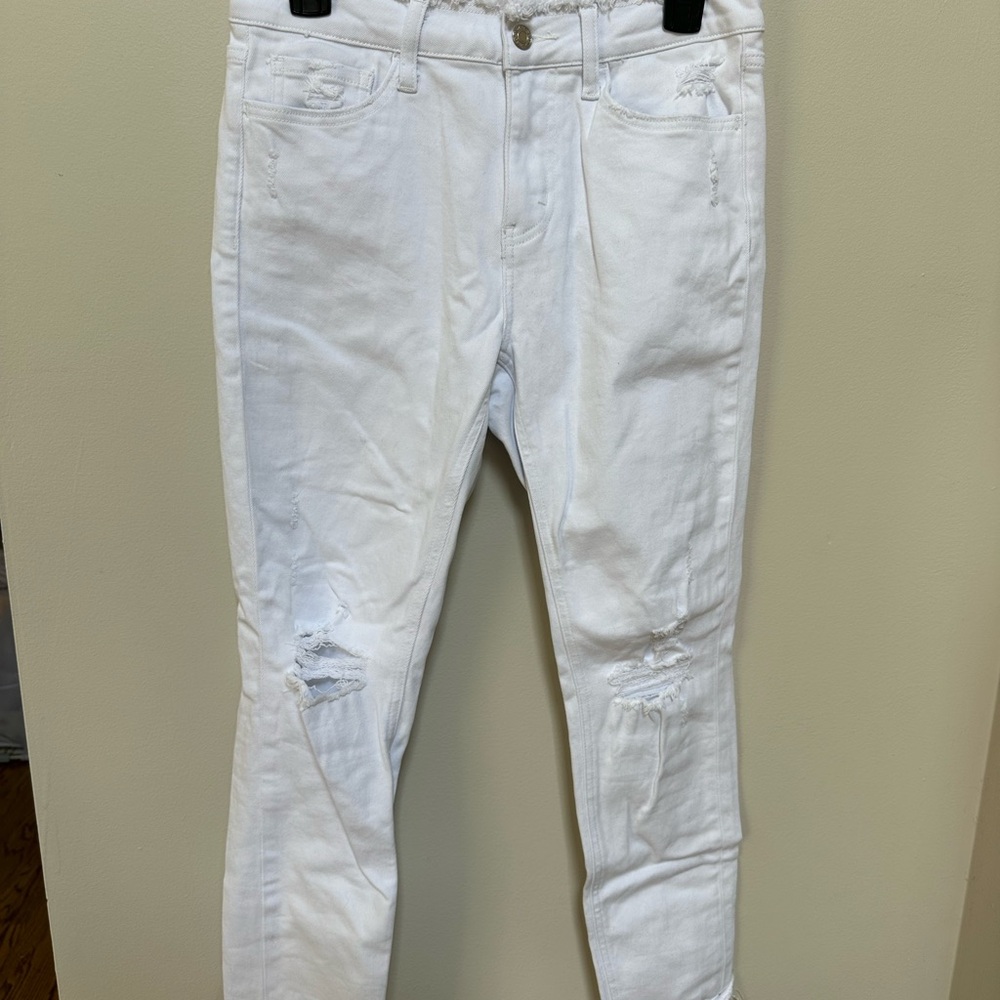 Altard State White Distressed Jeans